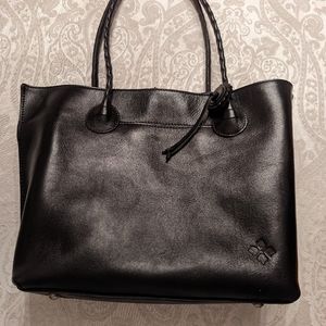 Patricia Nash Eastleigh Tote Bag Black Leather Large Carry All Handbag